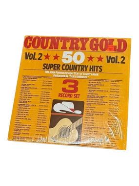 Vintage Stars Unlimited Vinyl 3LP Country Gold Vol 2 1983 OM Country Black USA